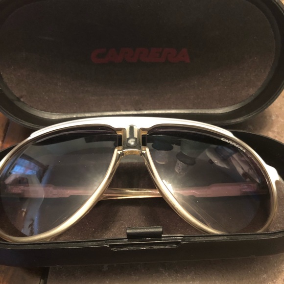 White Carrera Sunglasses - Picture 1 of 3